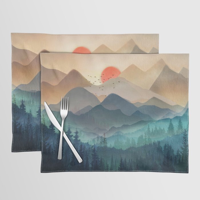 Wilderness Becomes Alive at Night Placemat