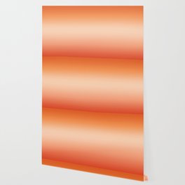 Warm Summer Gradient of Orange, Peach and Apricot Ombre Wallpaper