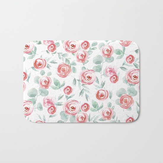 Red Roses Bath Mat