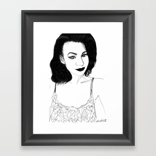 Fancy lady Framed Art Print