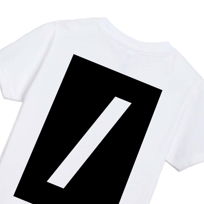 Slash Symbol (White & Black) Kids T Shirt by Vonyssa
