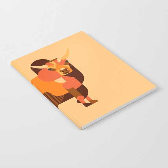 Bull Orange Notebook