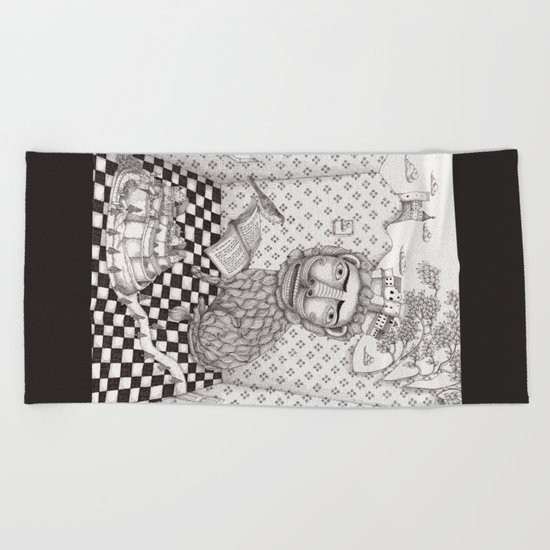 The Lion's Story Hour Beach Towel