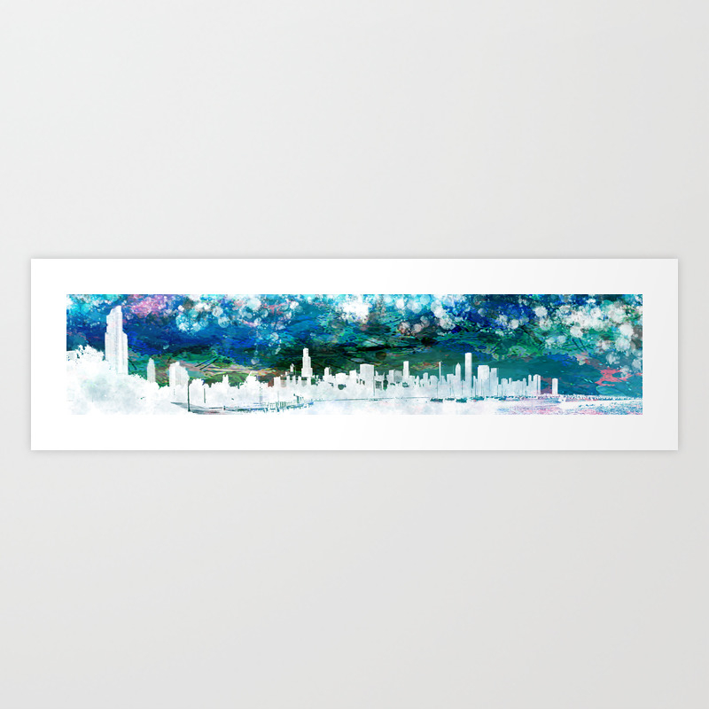 The Chicago Skyline Viewed From Shedd Aquarium In An Abstract
