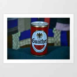 Old Gunther Beer Can Art Print