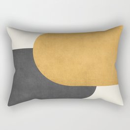 Halfmoon Colorblock - Gold Charcoal Rectangular Pillow