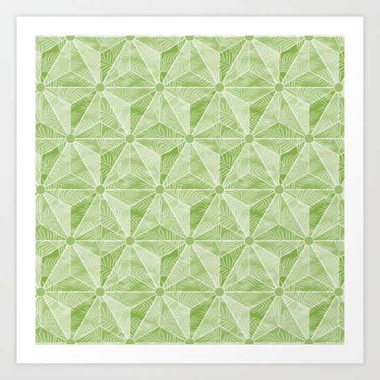 Geodesic Palm_Green Art Print
