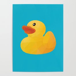 Rubber Duck polygon art Poster