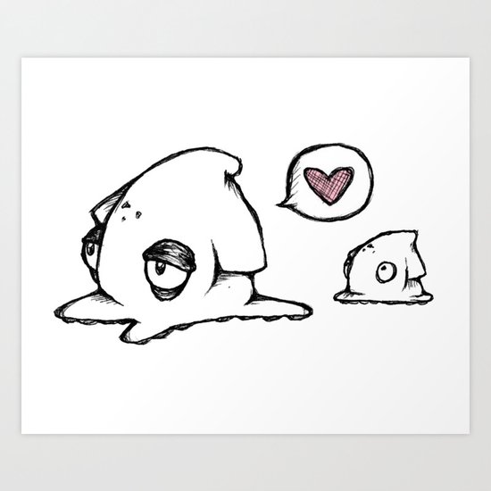 Squid Love Art Print