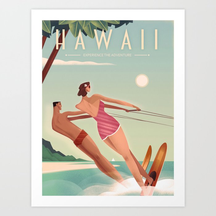 Hawaii Vintage Travel Poster - VINTAGE POSTER