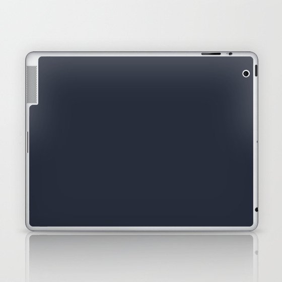 Dark Gray Blue Solid Color Pantone Navy Blazer 19-3923 TCX Shades of Black Hues Laptop & iPad Skin