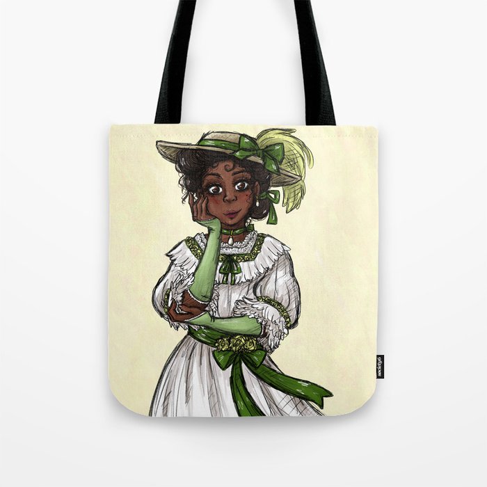 Woman in Edwardian Dress Tote Bag