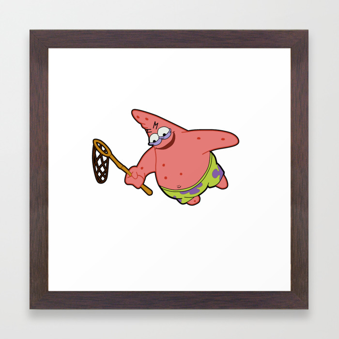 Savage Patrick Star Meme Evil Angry Spongebob Squarepants Framed Art Print By Pocky Society6