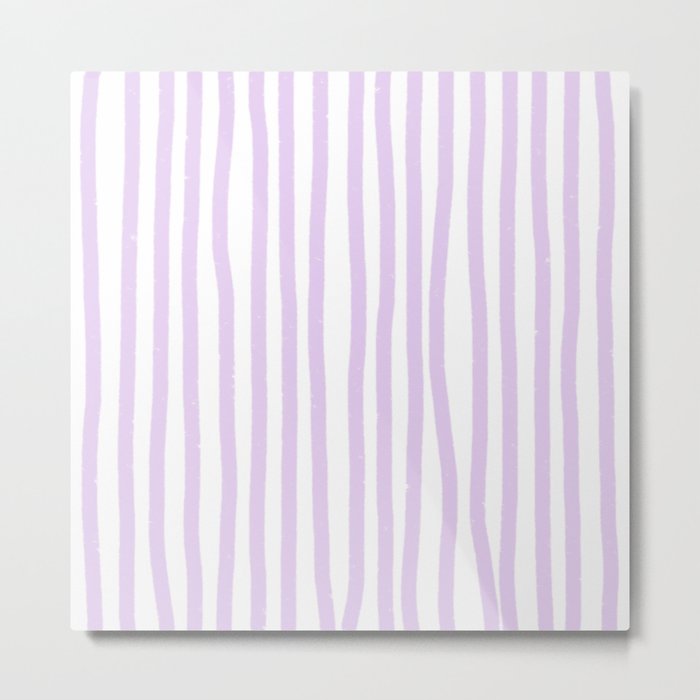 Lavender Stripes Metal Print