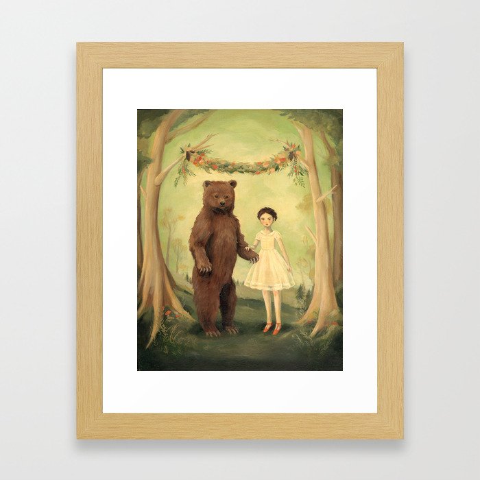 In the Spring, She Married a Bear Framed Art Print