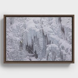 Ice Climb Solo Framed Canvas