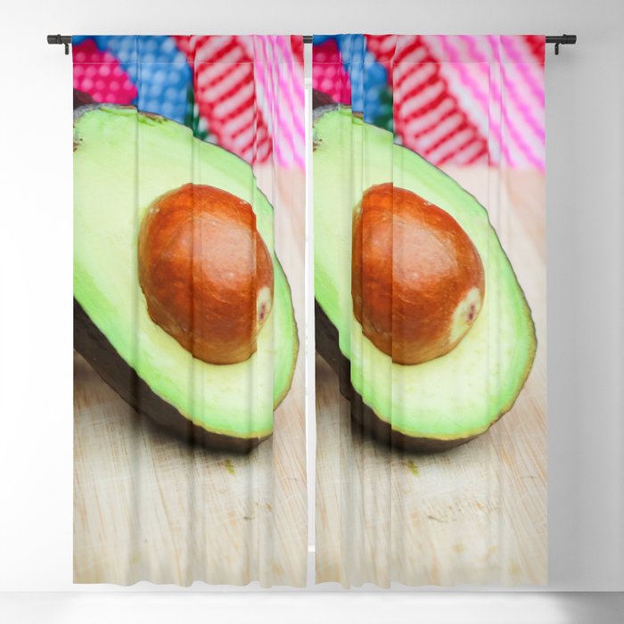 Mexico Photography - An Avocado Laying On The Table Blackout Curtain