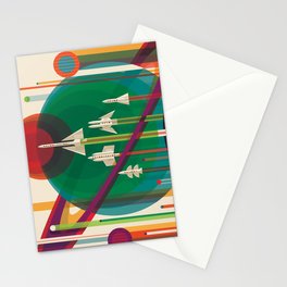 NASA Retro Space Travel Poster The Grand Tour Stationery Card