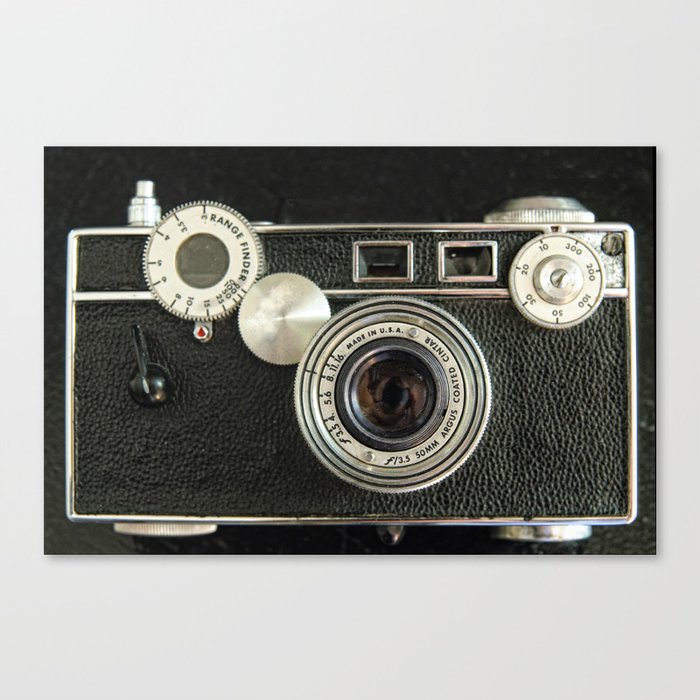 Vintage Range finder camera. Canvas Print