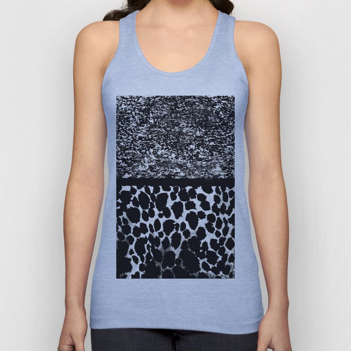 Animal Print Leopard Gray White and Black Tank Top