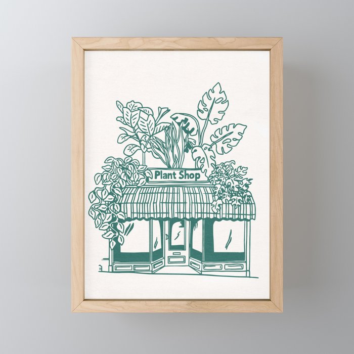 Plant Shop Framed Mini Art Print