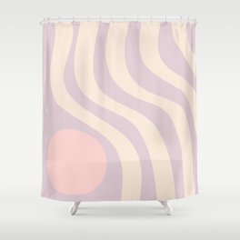 Soft Lavender Waves Shower Curtain