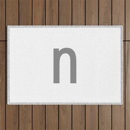 LETTER n (GREY-WHITE) Outdoor Rug