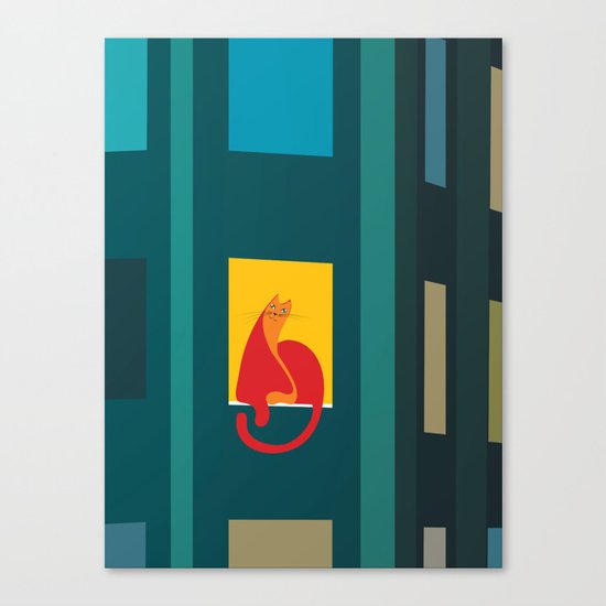 Cat in the window Canvas Print