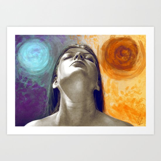 Equilibrum - retouched drawing Art Print