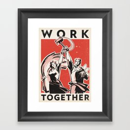 Work Together Framed Art Print