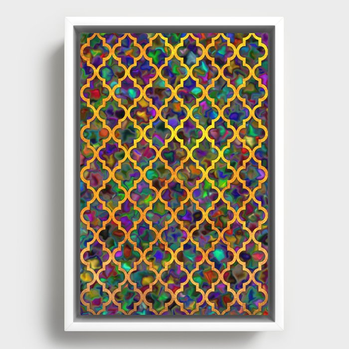 Moroccan Arabic pattern Framed Canvas