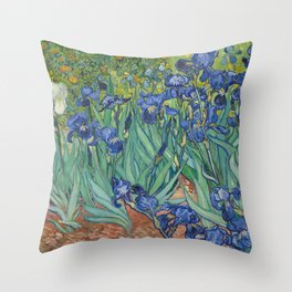 Irises, Van Gogh Throw Pillow