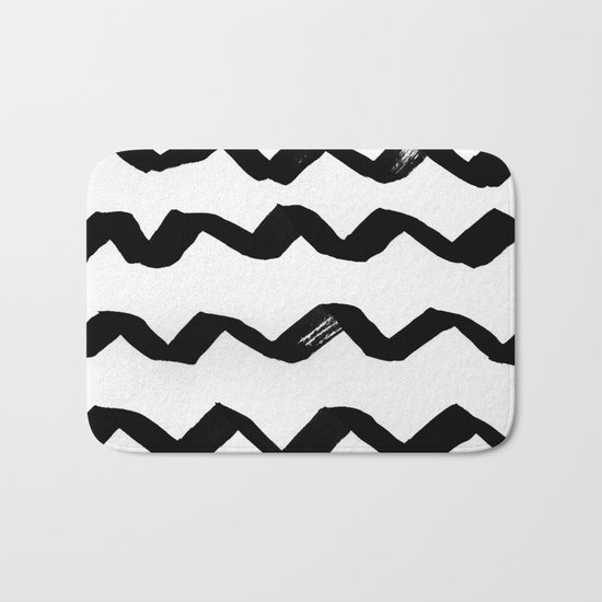 Ink Chevron Bath Mat