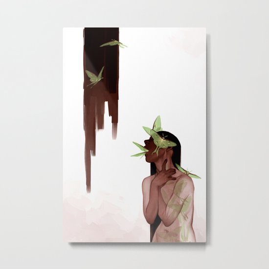 Moths Metal Print