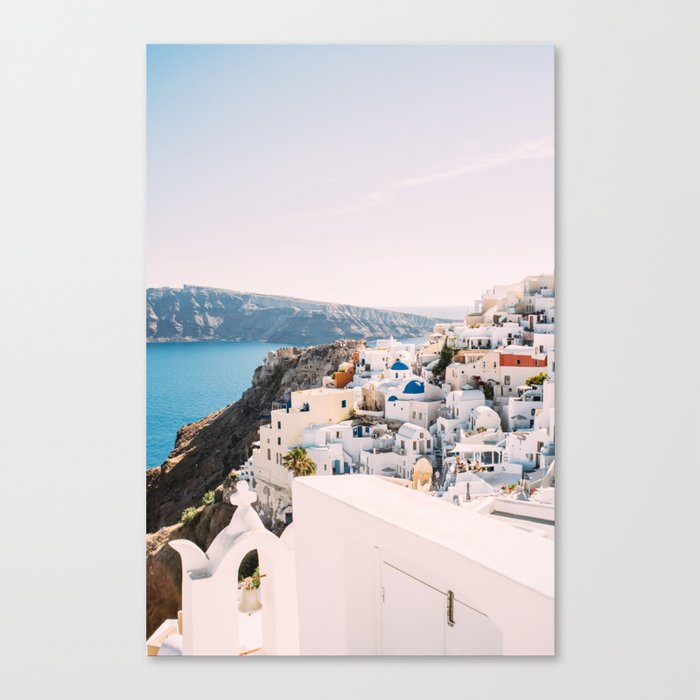 Santorini Oia Sunset - Greece Travel Photography - Greek Island in Summer Canvas Print