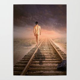 male nude surrealism  Poster