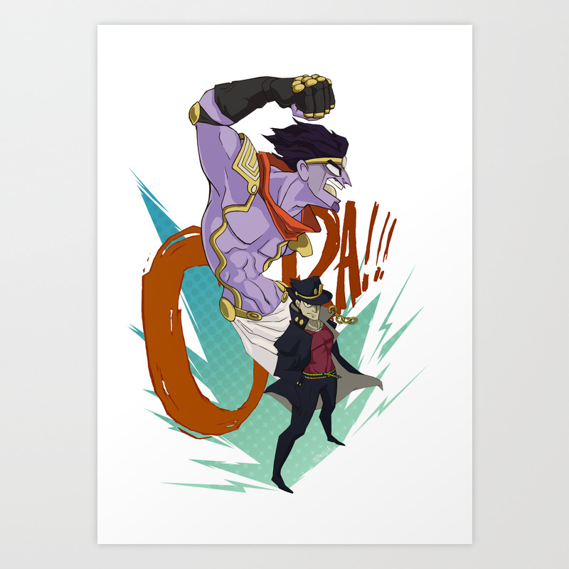 Jotaro And Star Platinum Art Print By Latanville Society6