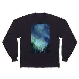 Galaxy Watercolor Aurora Borealis Painting Langarmshirt | Watercolor, Nebula, Galaxypainting, Celestial, Cosmos, Illustration, Cosmic, Stars, Galaxy, Watercolorgalaxy 