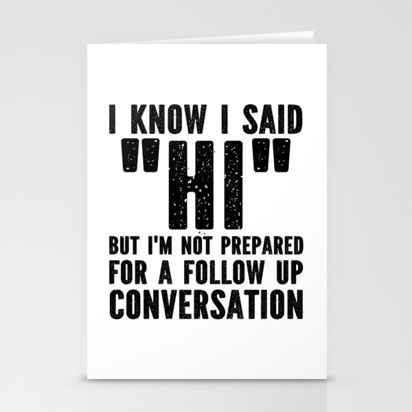 Funny Introvert Saying Stationery Cards