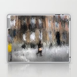 Rainy Day Walk Digital Art Illustration Laptop Skin