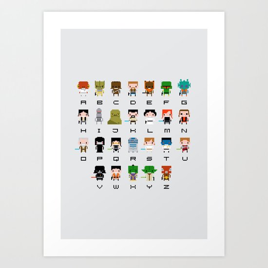 Star Wars Alphabet Art Print