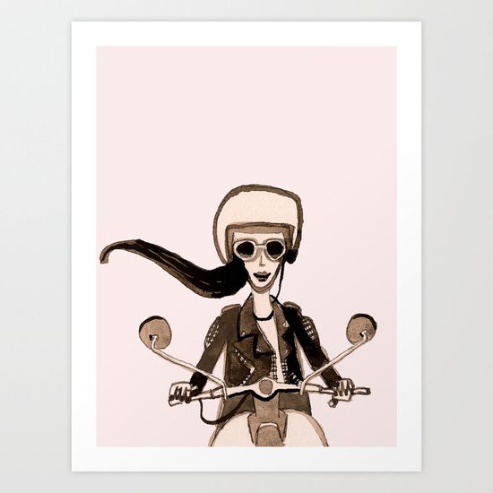 Cool Girl Art Print
