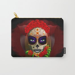 Skull Girl Dia de los Muertos Portrait Carry-All Pouch | Creepy, Mascarade, People, Pop Art, Diadelosmuerto, Graphicdesign, Mexico, Dark, Zombie, Dayofthedead 