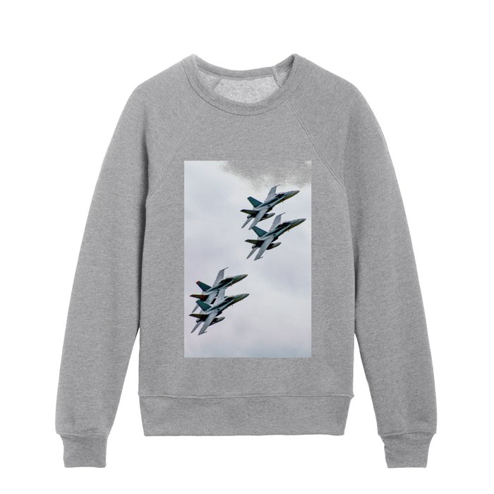 FA-18 Hornets - Formation Flying Kids Crewneck