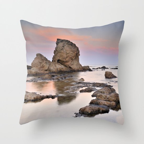 Volcanic coast Throw Pillow