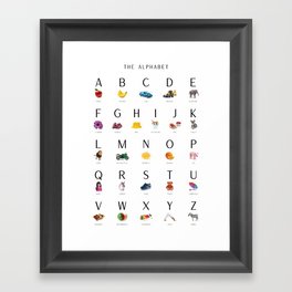 Children's Alphabet Print – Minimal Framed Art Print