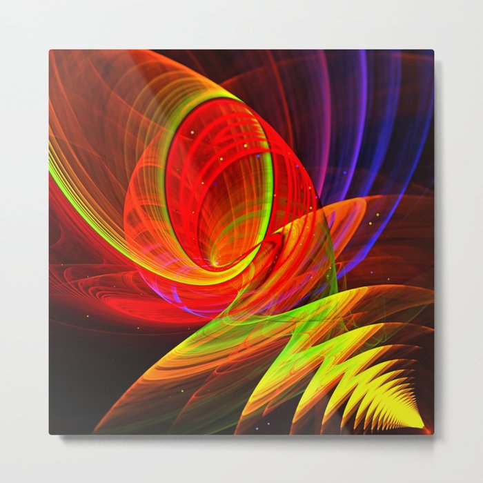 Power Point Modern Abstract Art Metal Print By Walstraasart