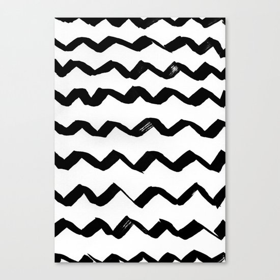 Ink Chevron Canvas Print