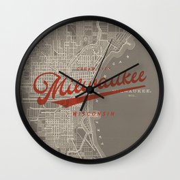 Milwaukee Map Wall Clock