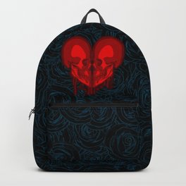 Eternal Valentine Backpack | Roses, Flower, Gothic, Love, Goth, Red, Skeleton, Valentine, Flowers, Skull 